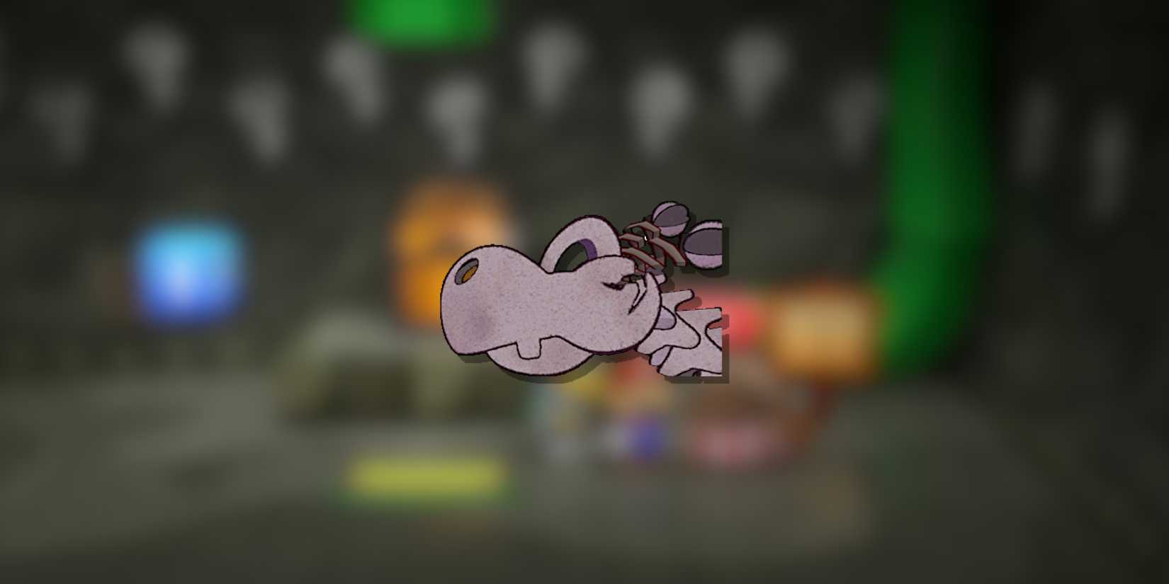 Image of Bonetail's sprite in the foreground from Paper Mario TTYD
