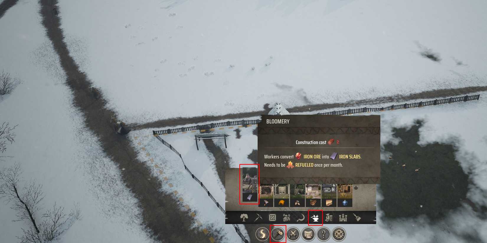 Build Bloomery Manor Lords