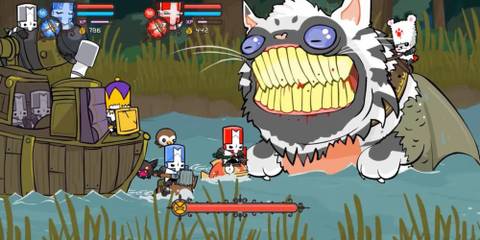 Catfish Boss Fight in Castle Crashers 