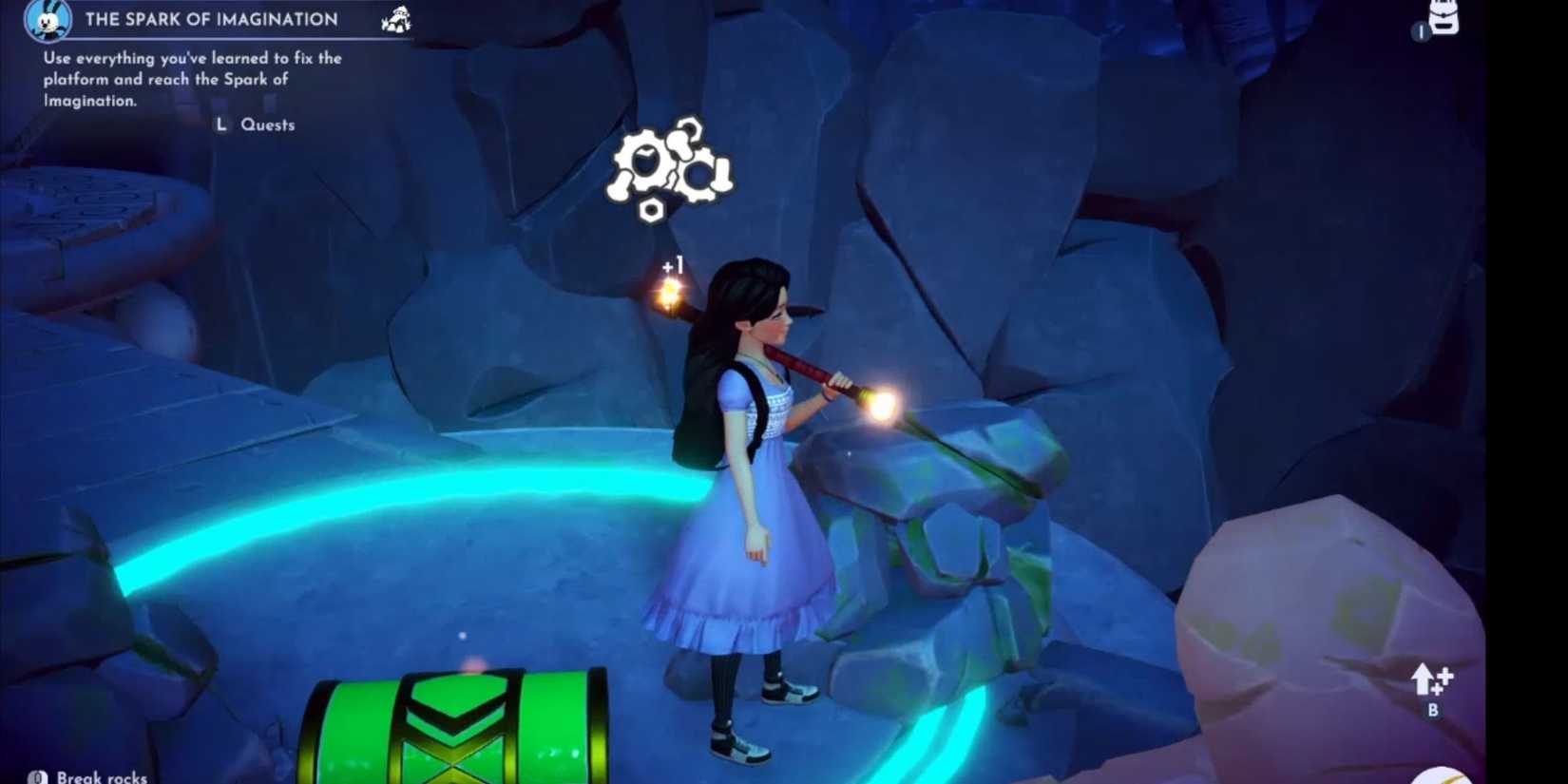 catching flying gears in ancient ruins dreamlight valley