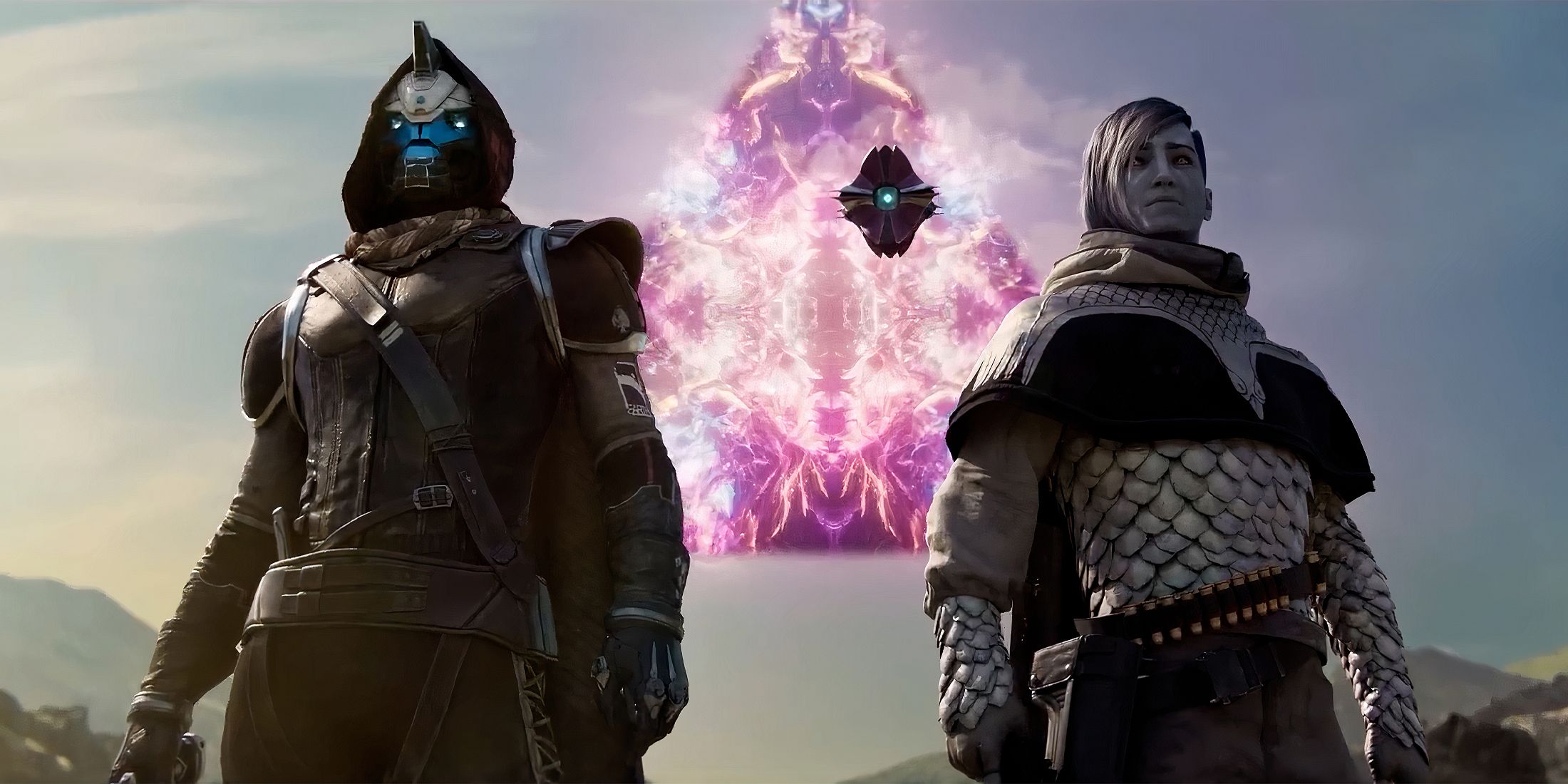 Cayde and Crow from the Into the Pale Heart cinematic in Destiny 2