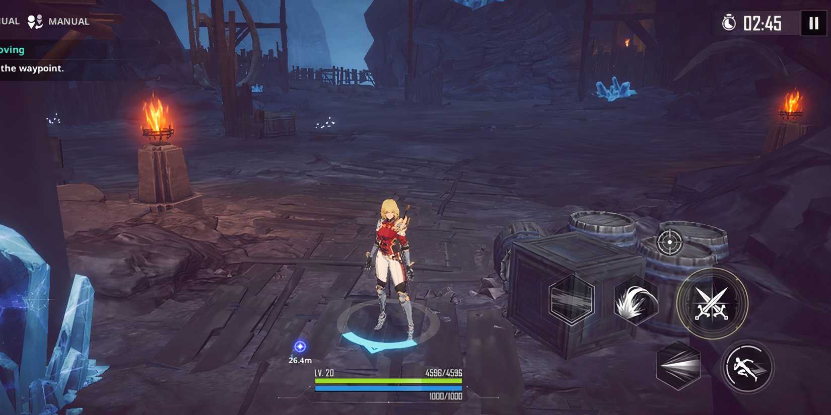 cha hae-in during a mission in solo leveling arise.