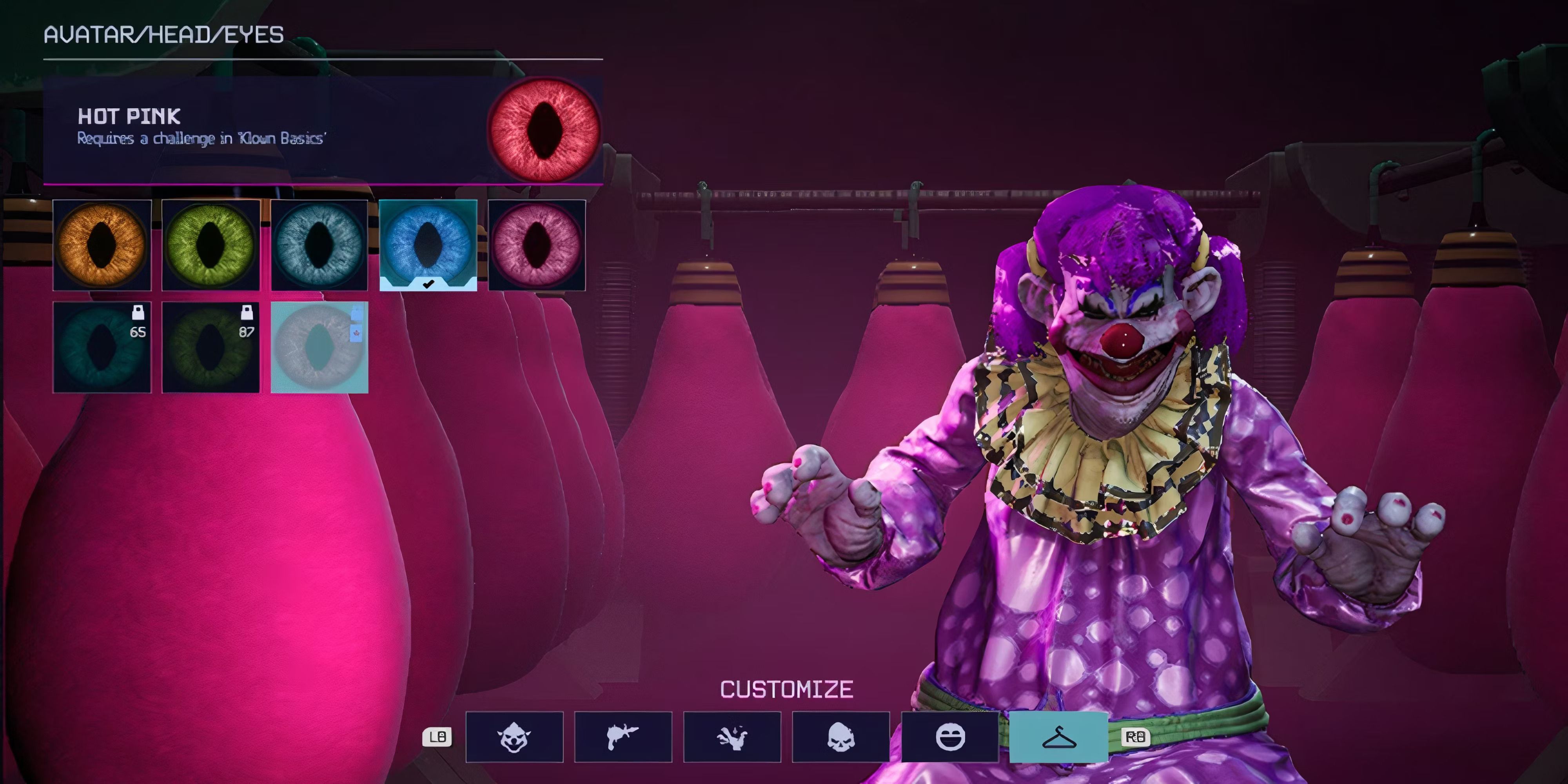 changing-the-eye-color-of-a-klown-in-killer-klowns-from-outer-space game