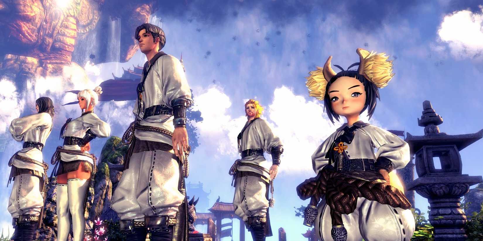 characters standing in Blade & Soul