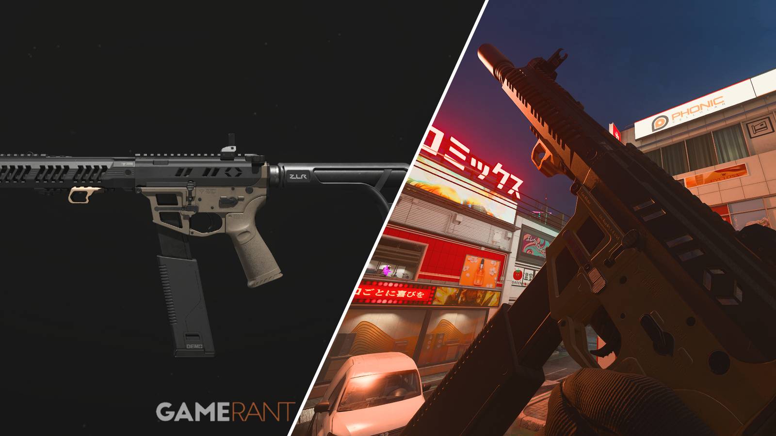 A split image of the Superi 46 in Call of Duty Modern Warfare 3 and Warzone