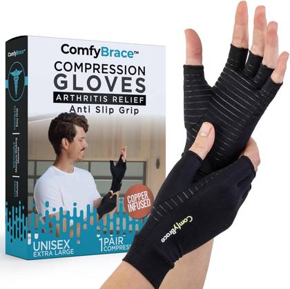 ComfyBrace Copper Infused Compression Arthritis Gloves