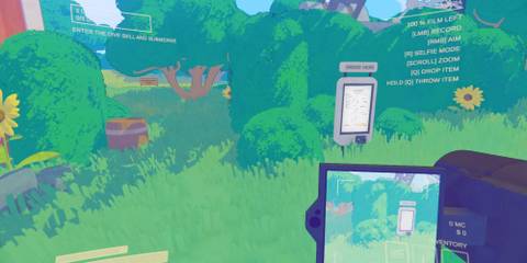 A character holding a camera in Content Warning