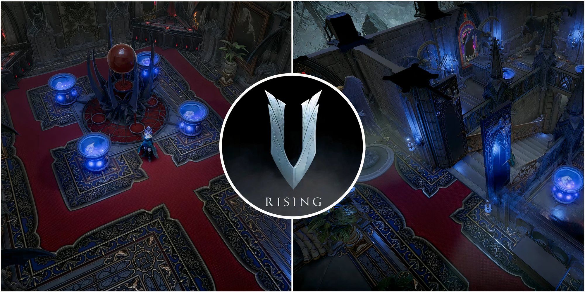 Featured image for V Rising showcasing the Castle Heart and Staircase