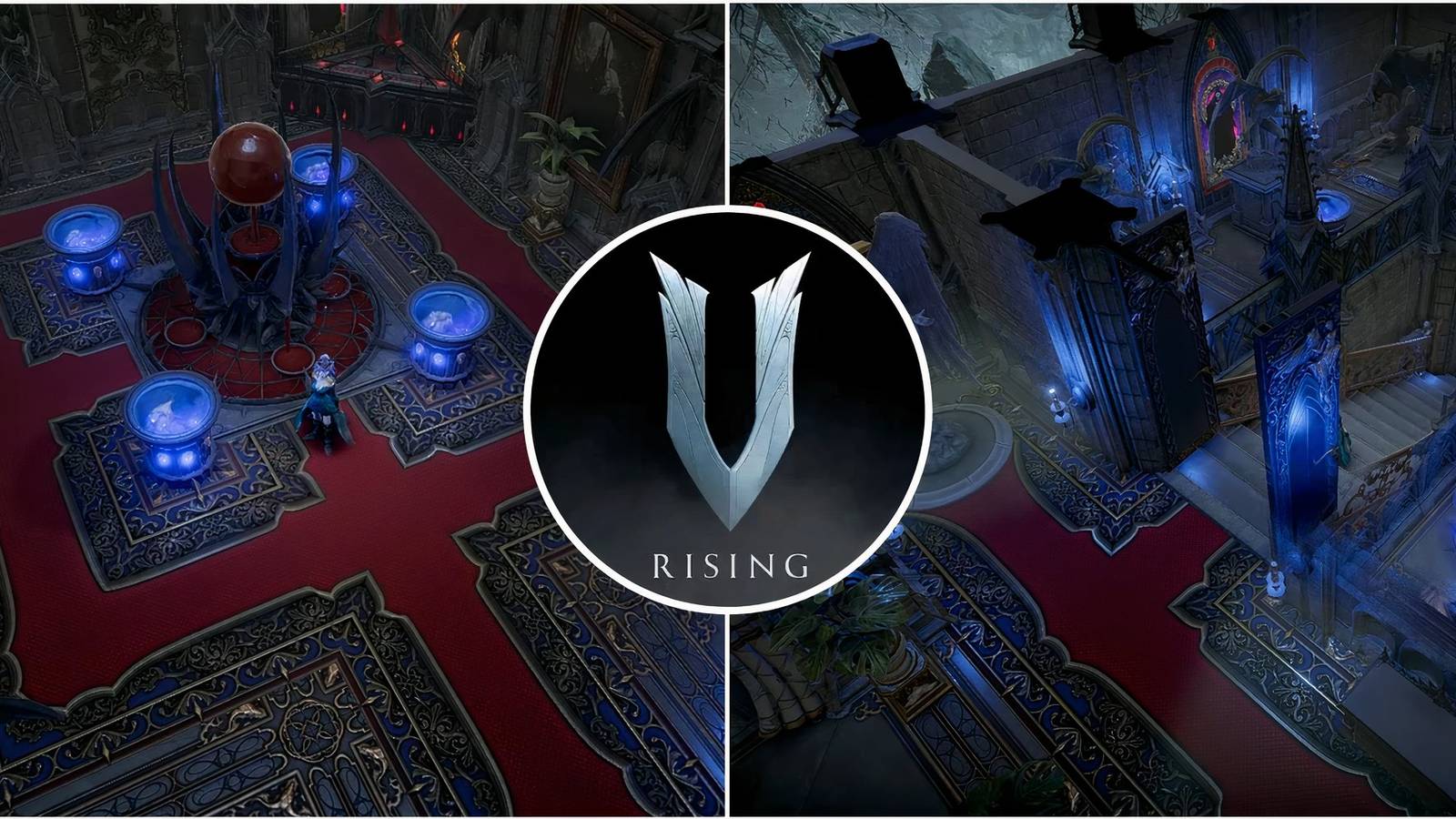 Featured image for V Rising showcasing the Castle Heart and Staircase