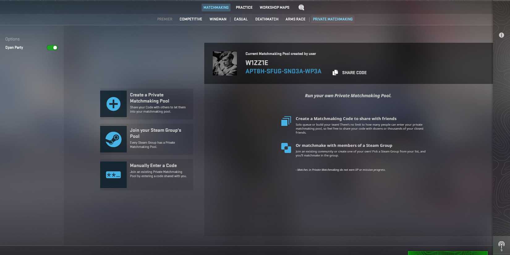 counter strike 2 private lobby