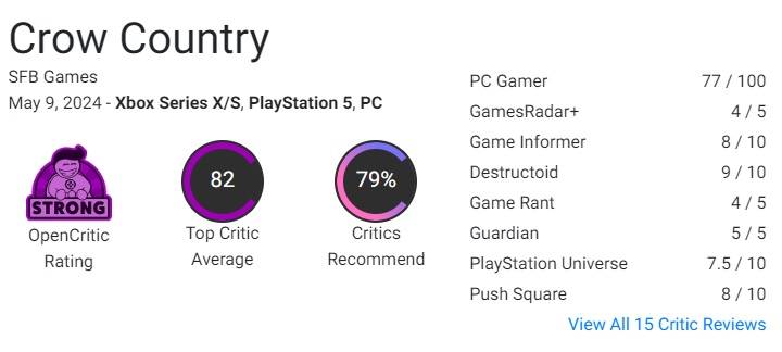 crow country reviews