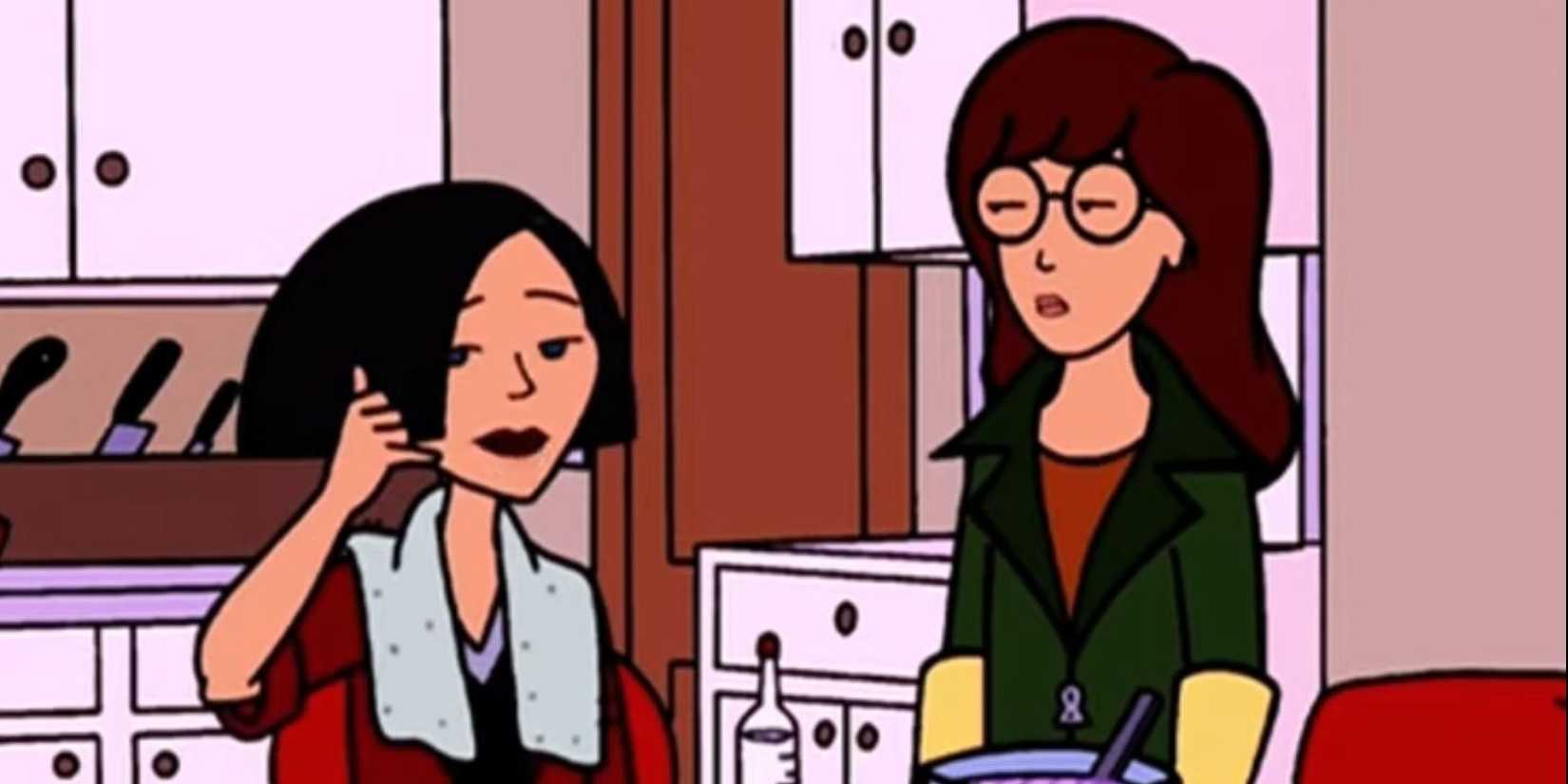 Daria and Jane Speaking With Eachother At The Table