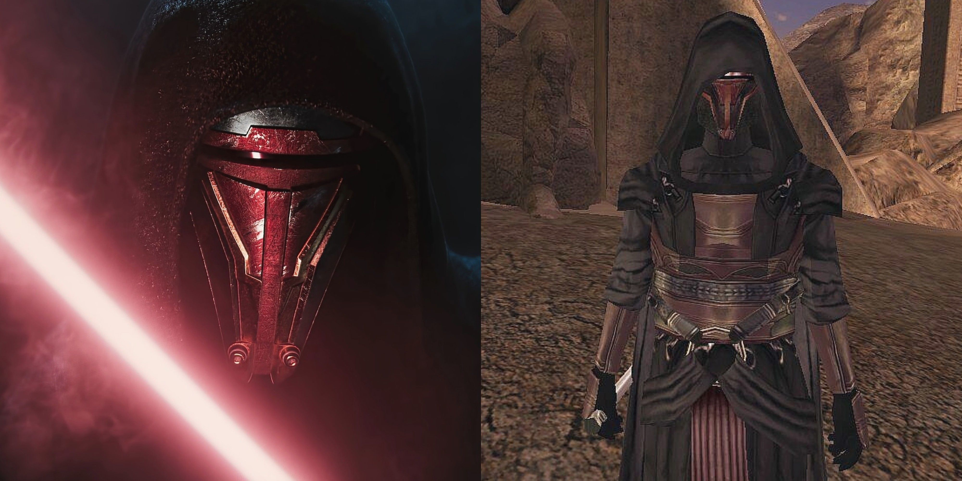Darth Revan In Star Wars: Knights of the Old Republic Remake And The Original