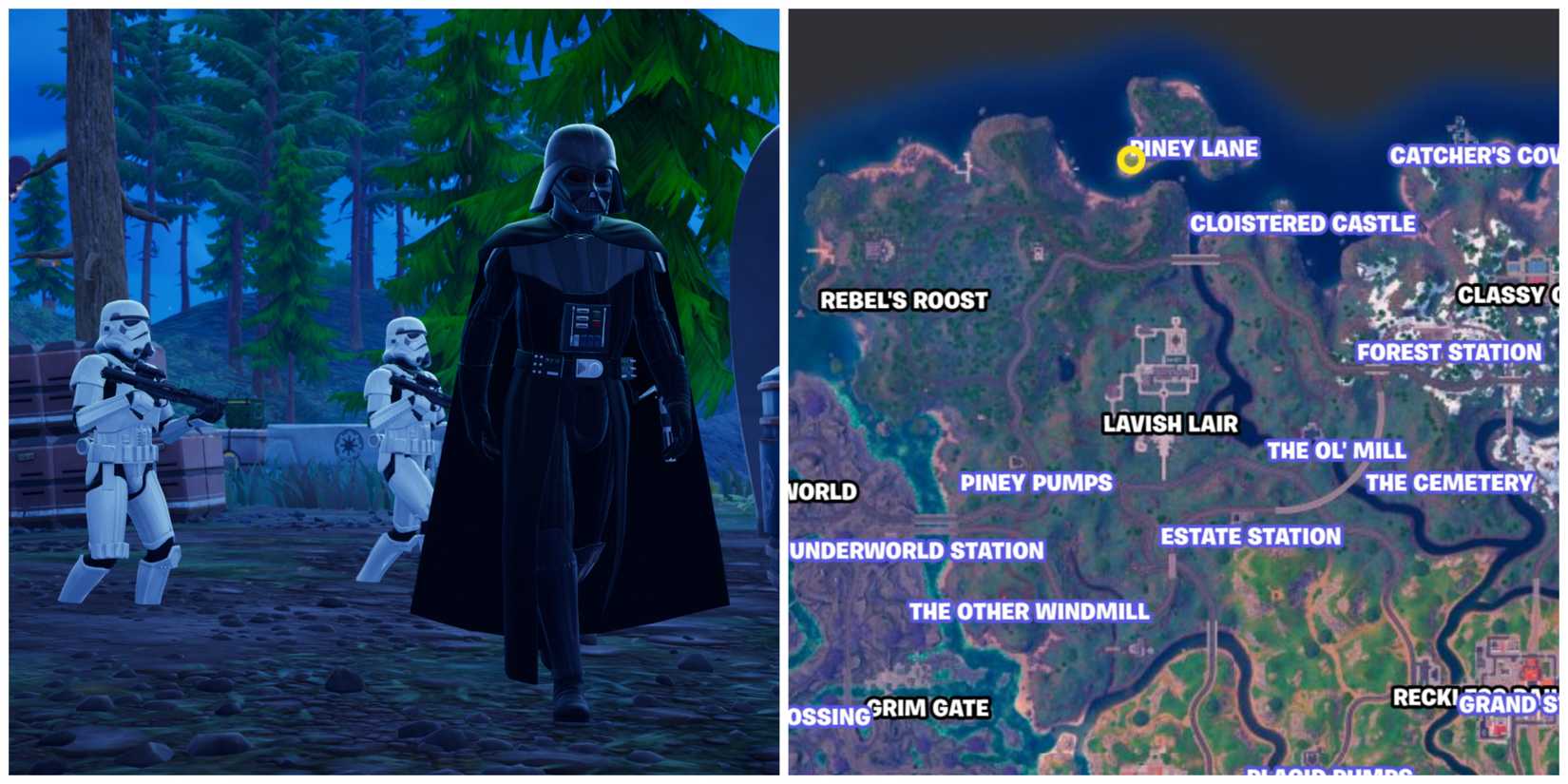 chapter 5 season 2 darth vader location