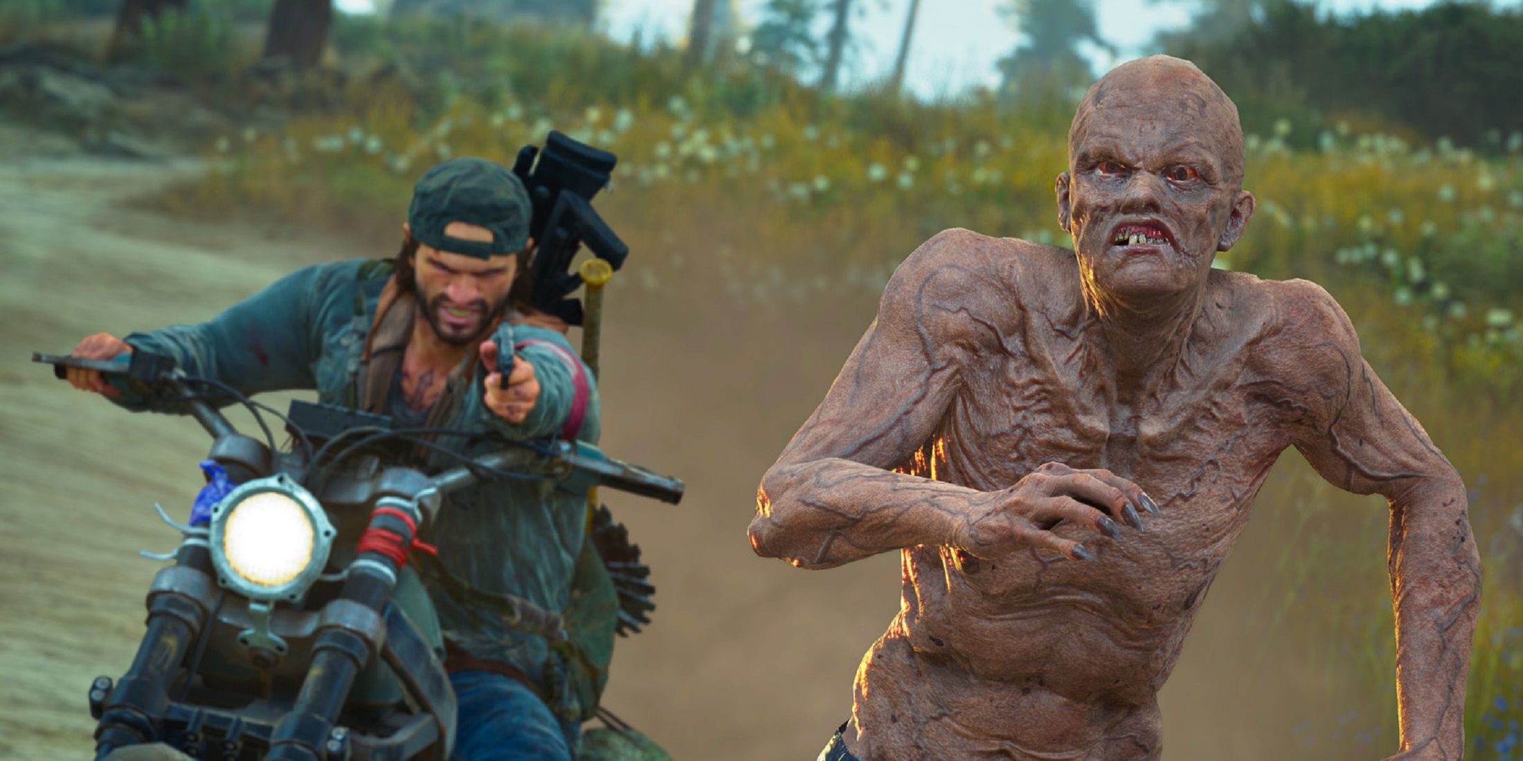 Deacon and zombie in Days Gone