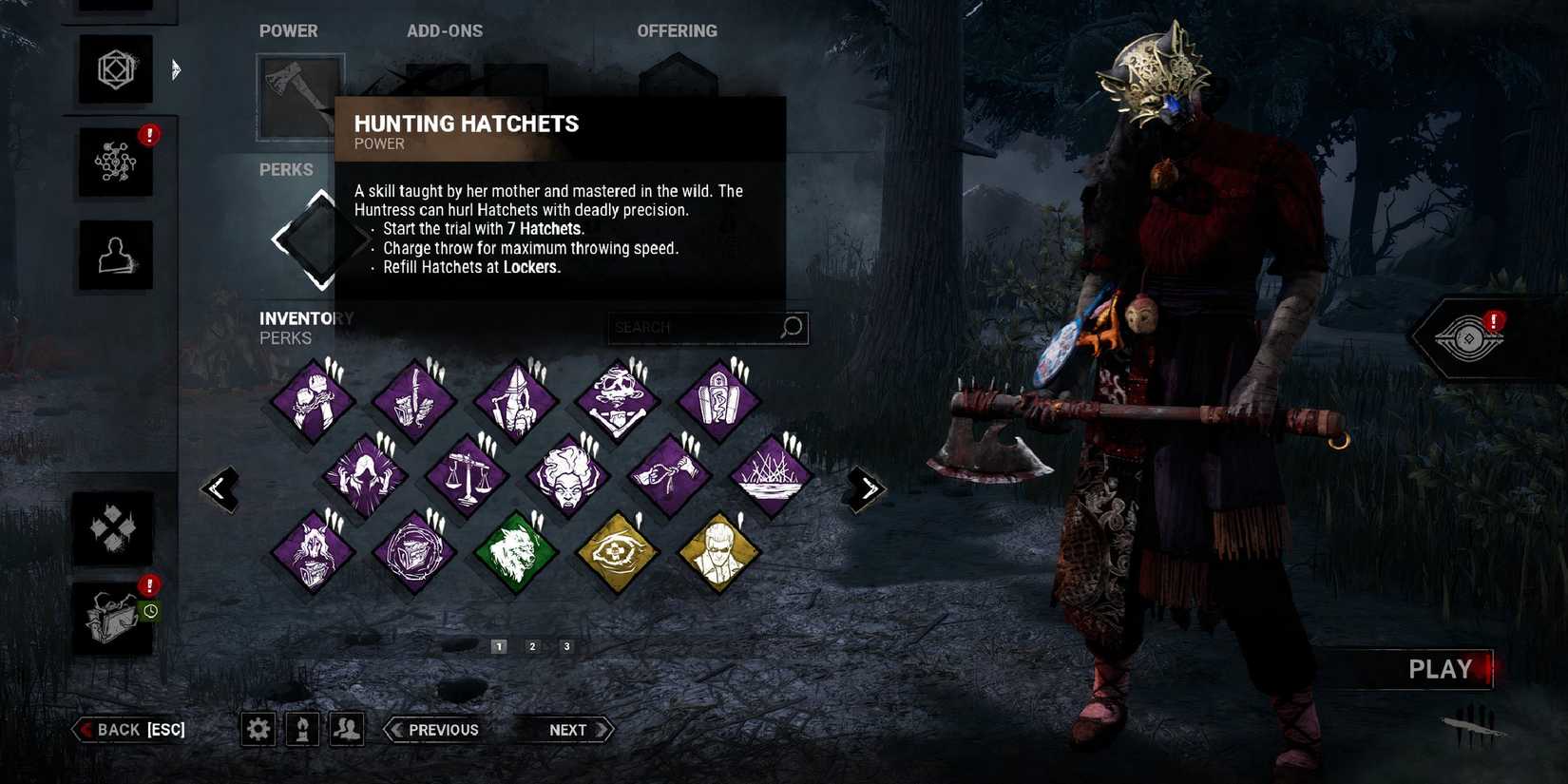 Dead by Daylight Huntress Killer power