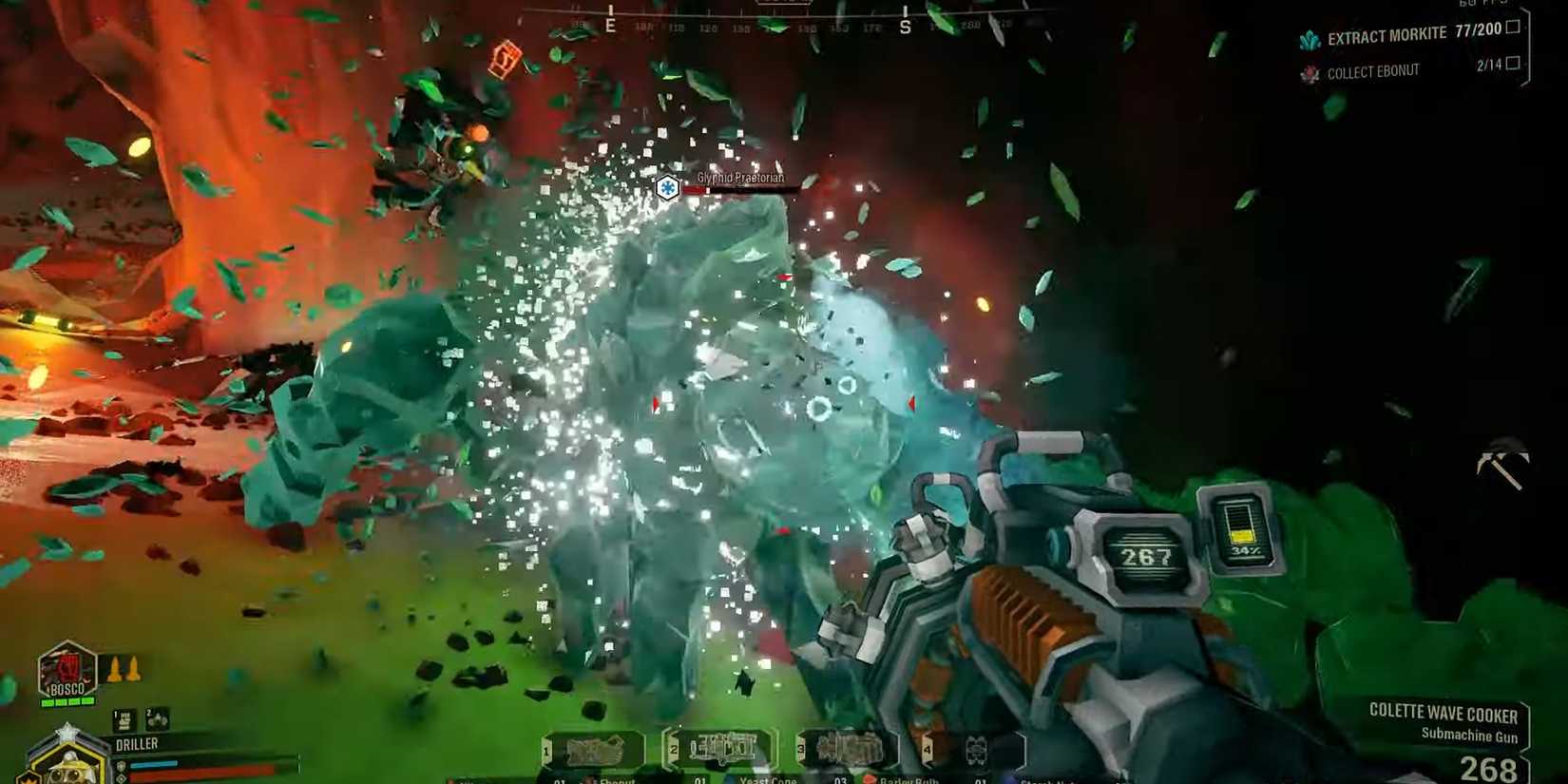 Character Using Cryo Cannon In Deep Rock Galactic 