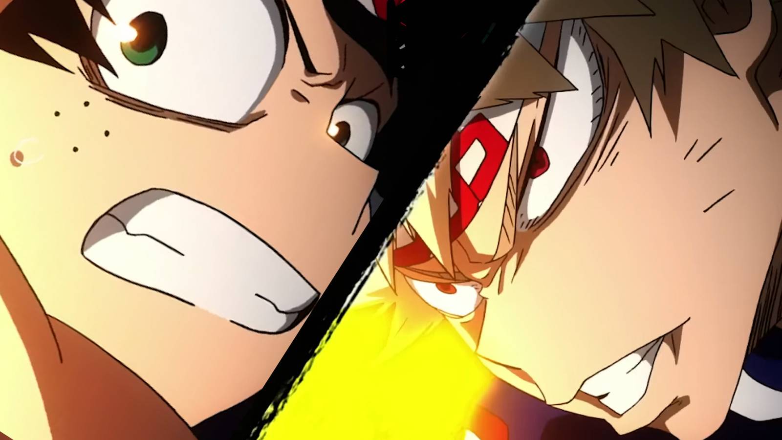 Deku and Bakugo coming face to face