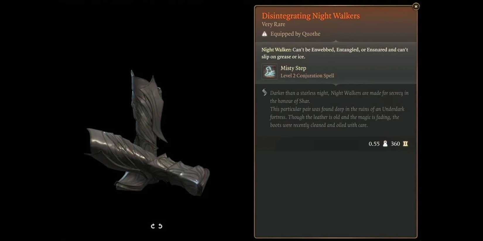 Disintegrating Night Walkers in Baldur's Gate 3