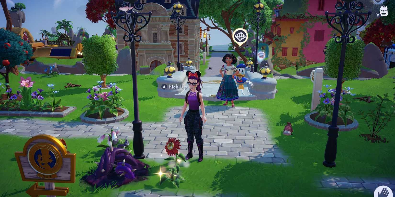 disney dreamlight valley flower button