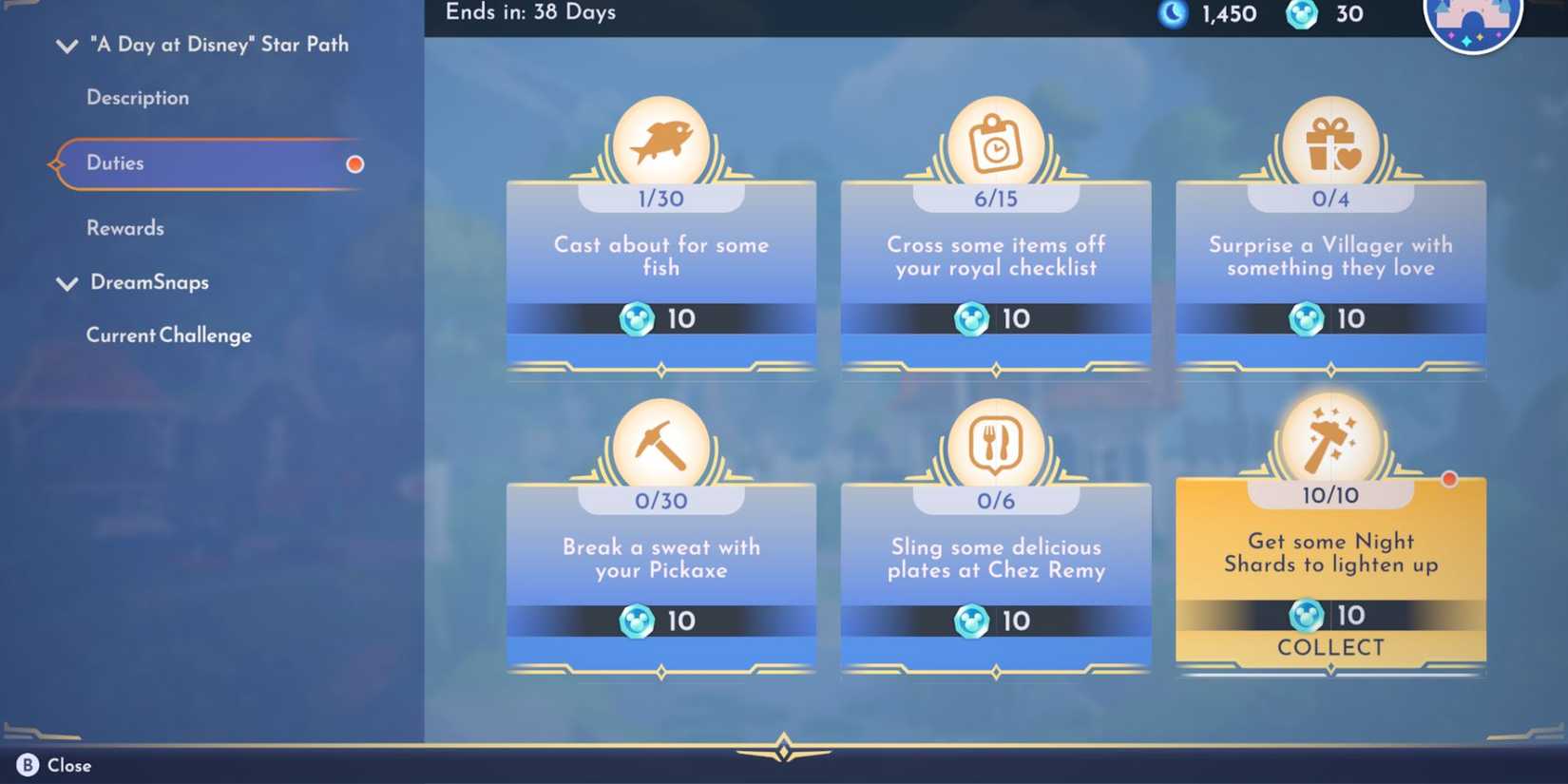 disney dreamlight valley get some night shards to light up in a day at disney star path