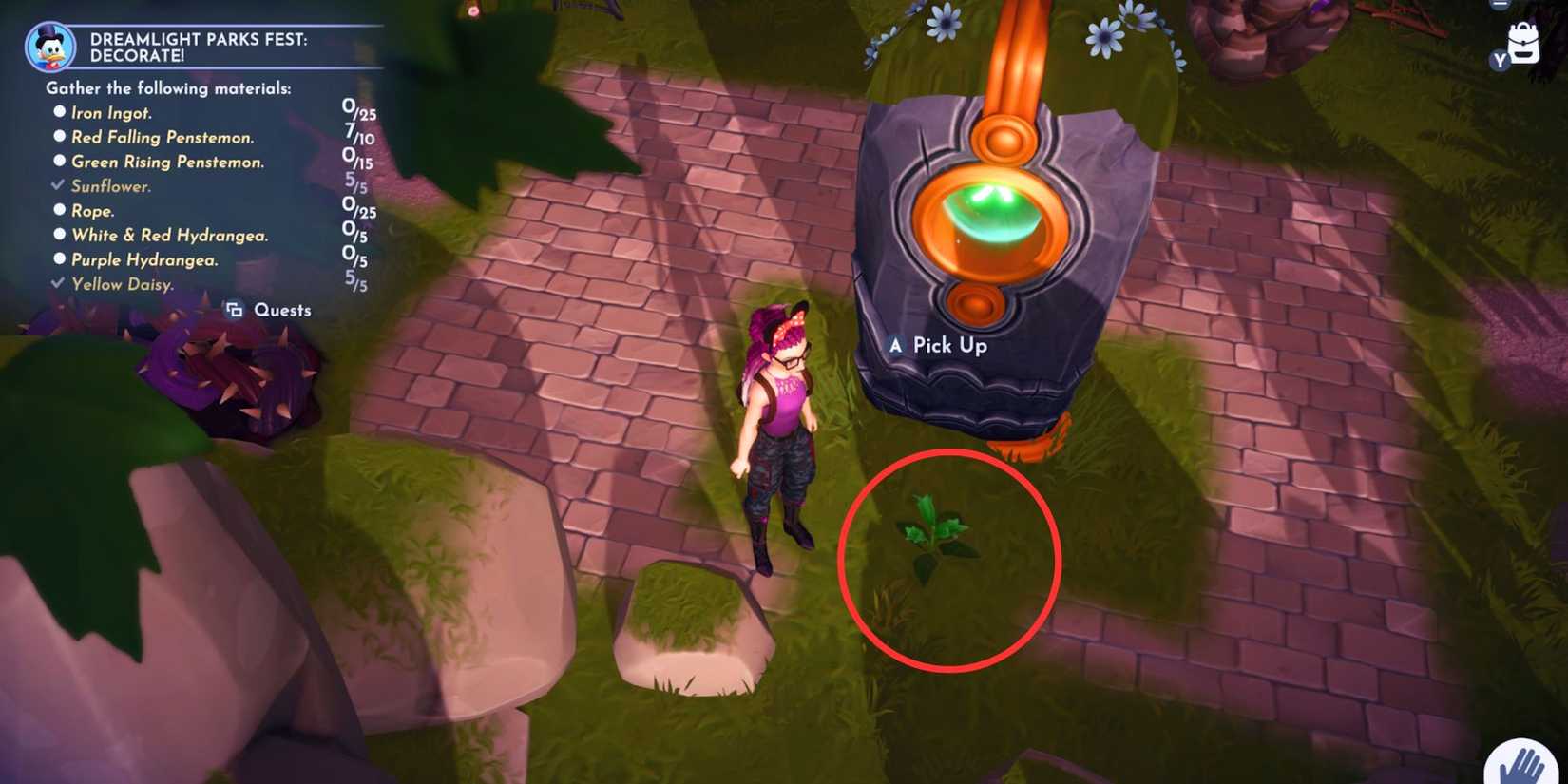 disney dreamlight valley green rising penstemon