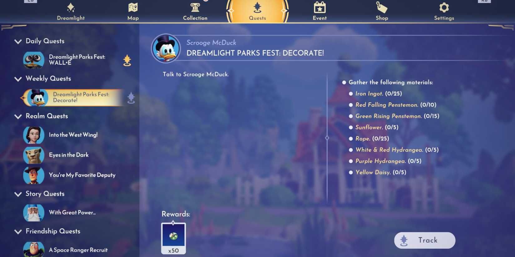 disney dreamlight valley ingredients list dreamlight parks fest decorate quest