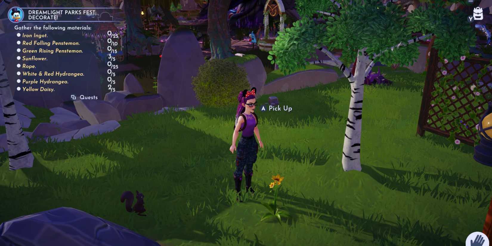 disney dreamlight valley yellow daisy