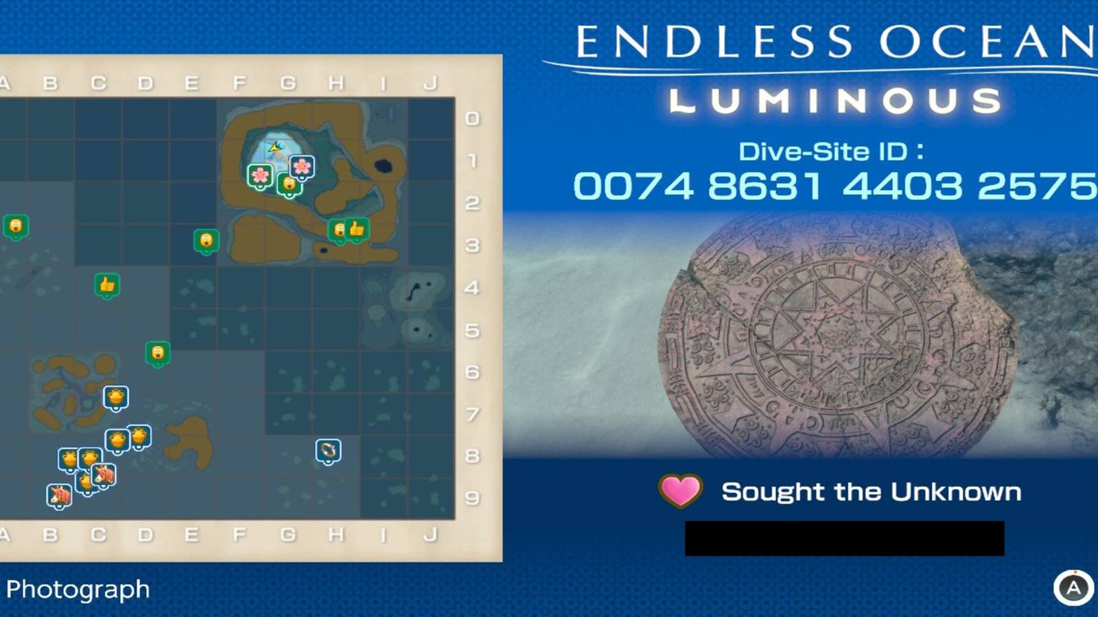 Dive-Site ID Endless Ocean Luminous