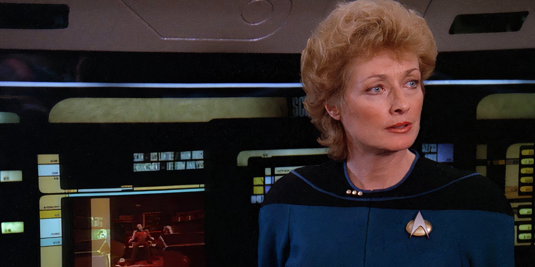 Diane Muldaur as Dr Katherine Pulaski in Star Trek: The Next Generation Season Two