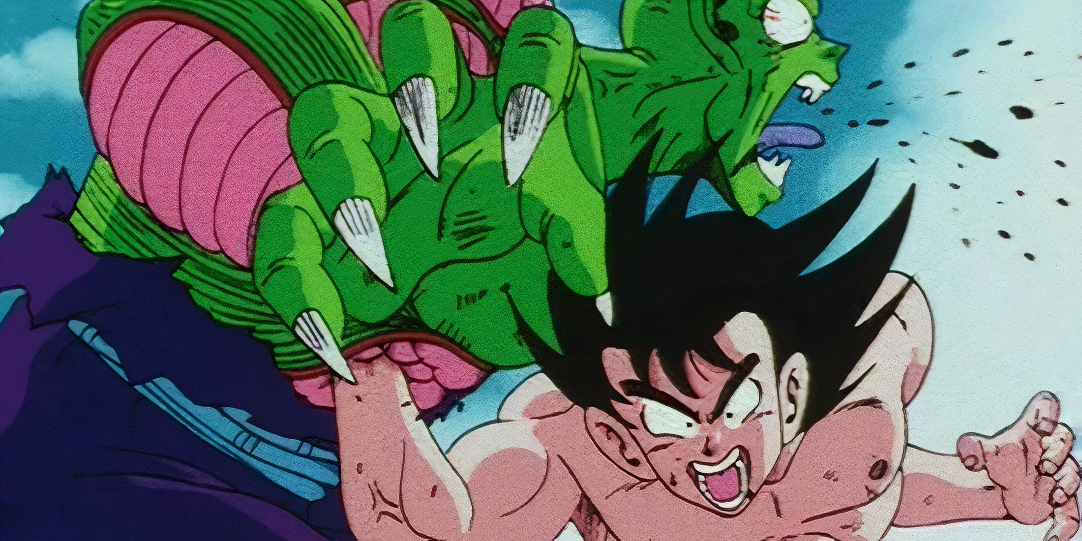 Piccolo Jr Saga Goku Punches Piccolo