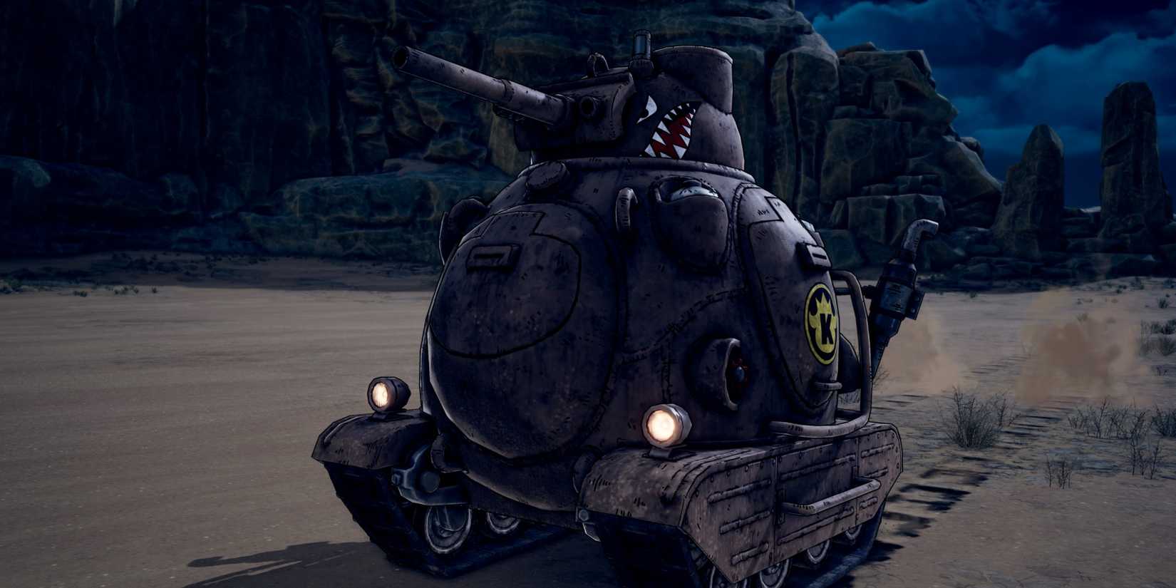 Driving the tank in Sand Land