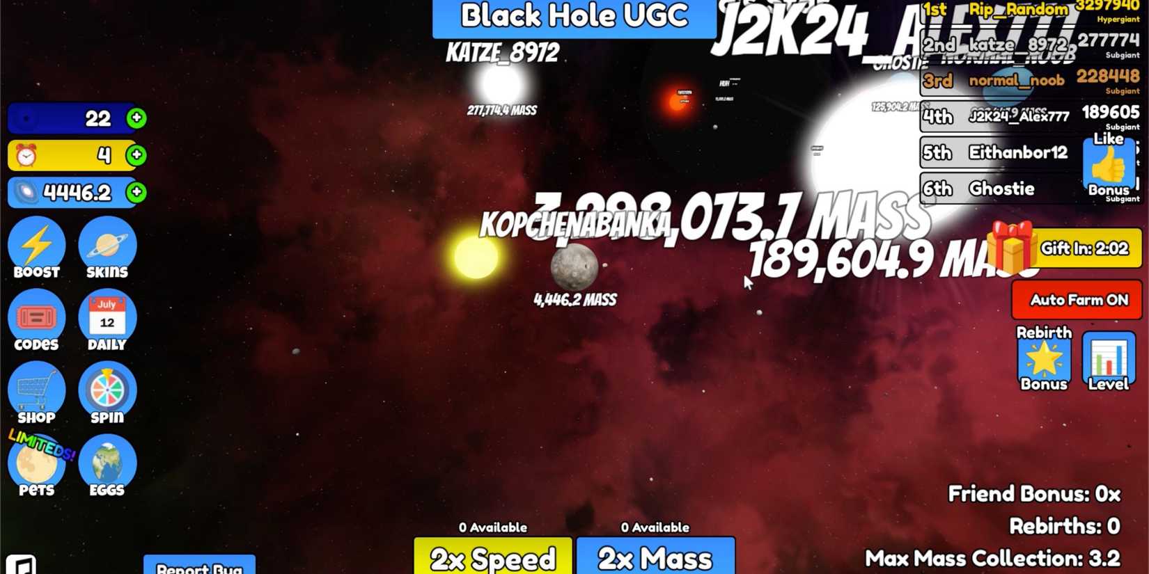 Eat The Universe Simulator: planets