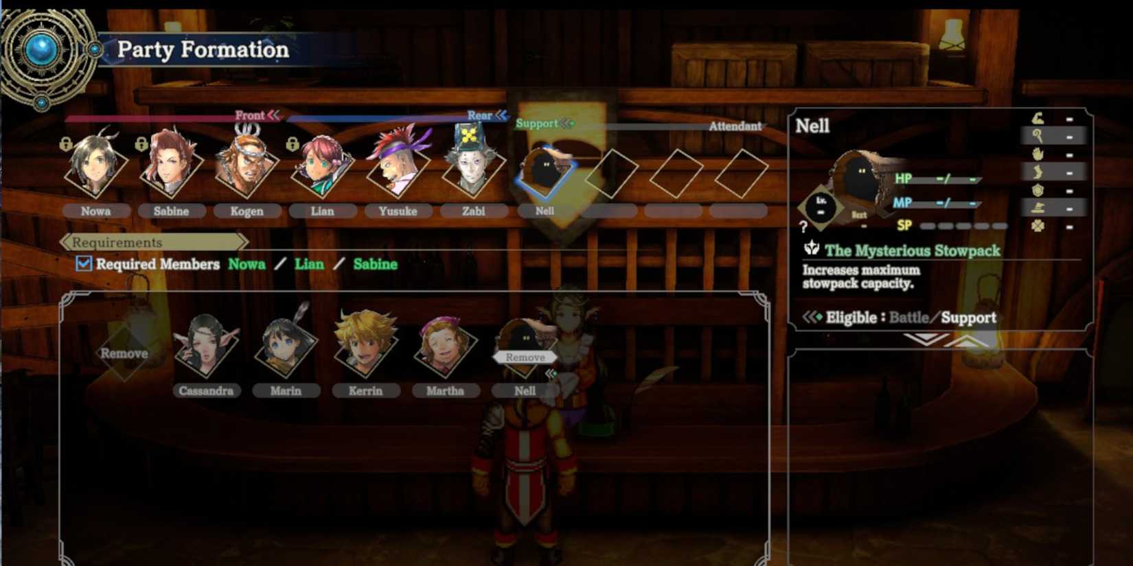 Eiyuden Chronicle - setting Nell as a supporting character