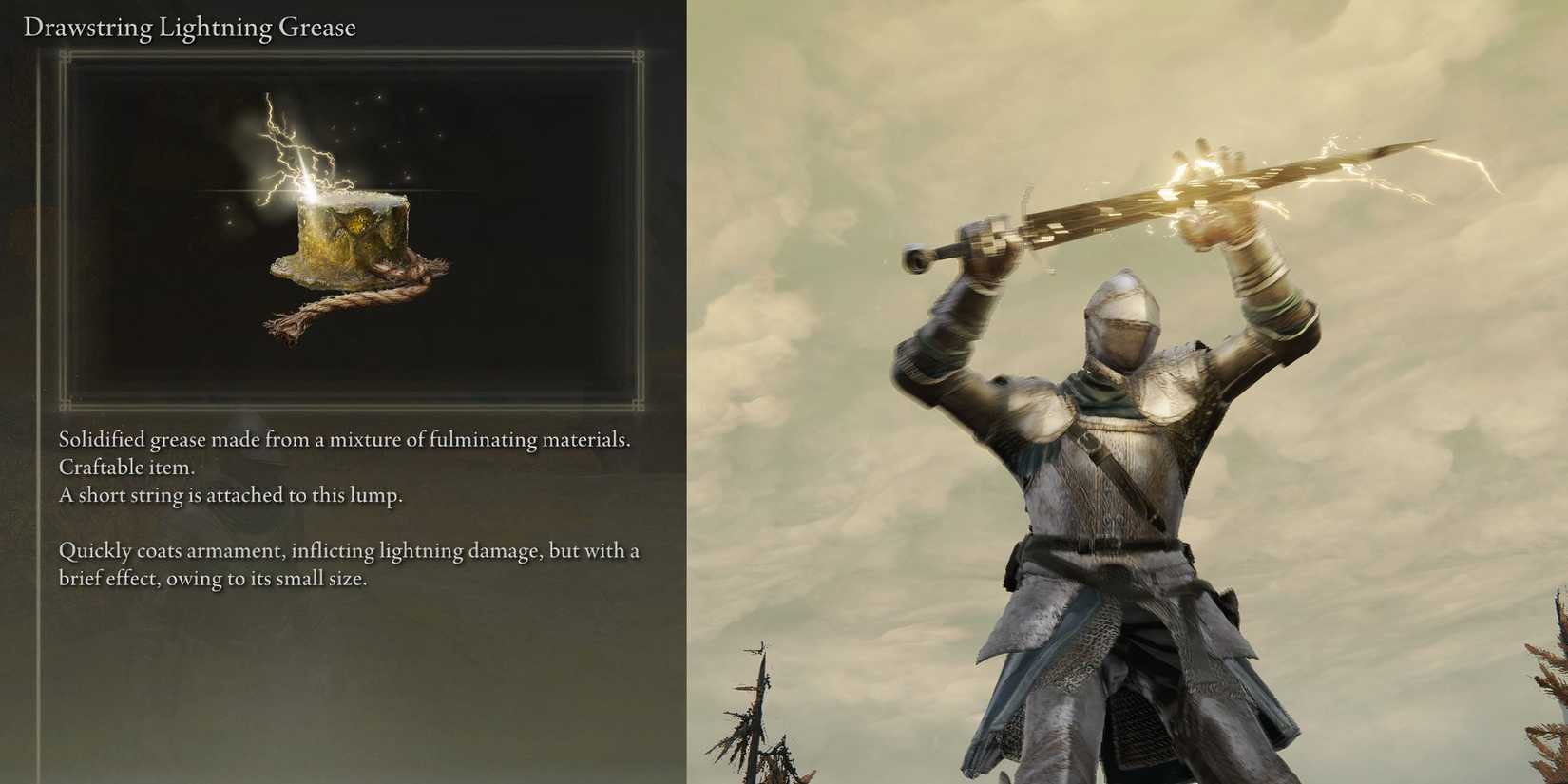 elden ring drawstring lightning grease