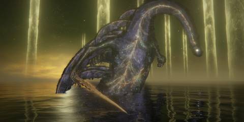 Elden Beast walking around the arena