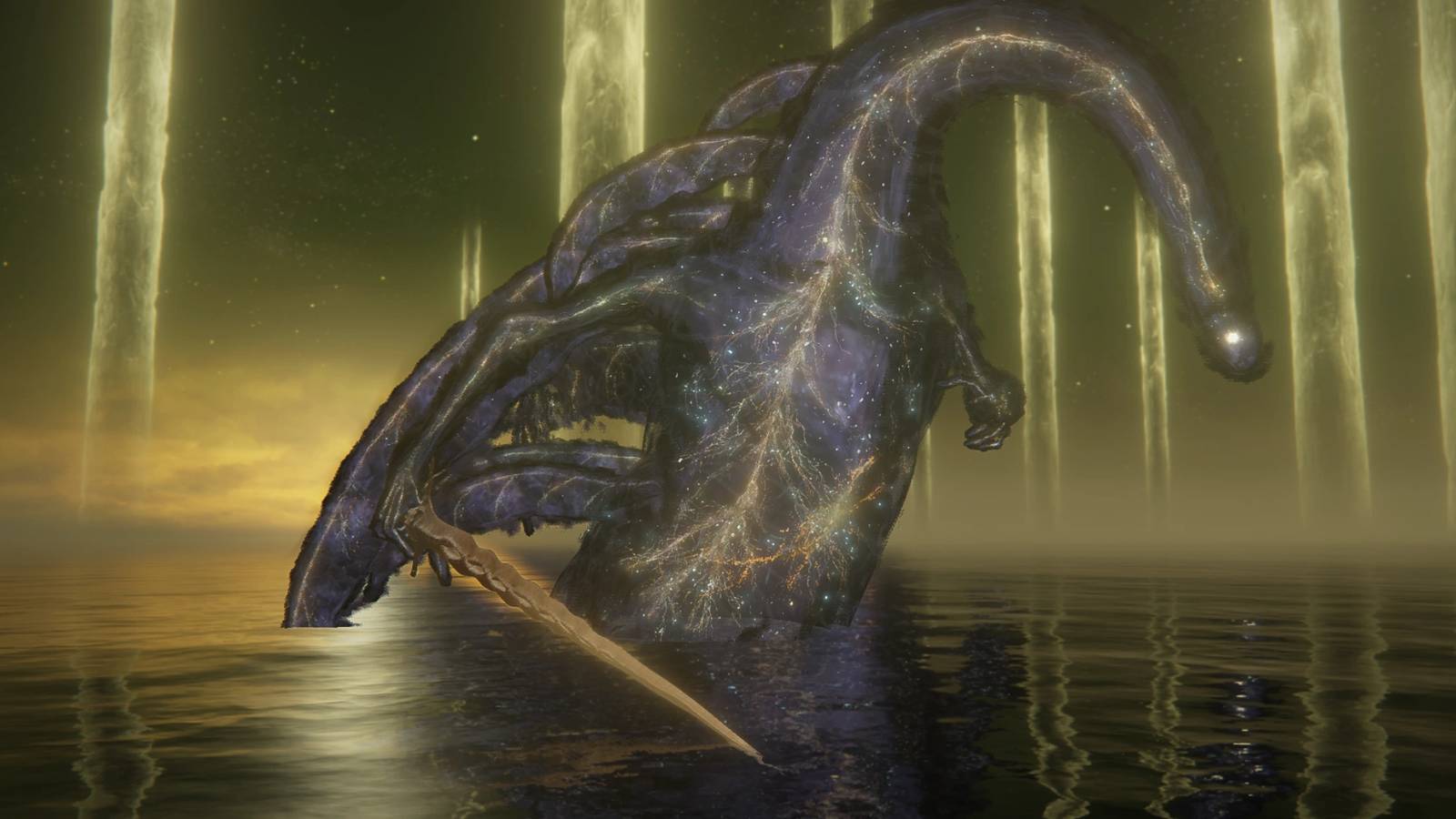 Elden Beast walking around the arena