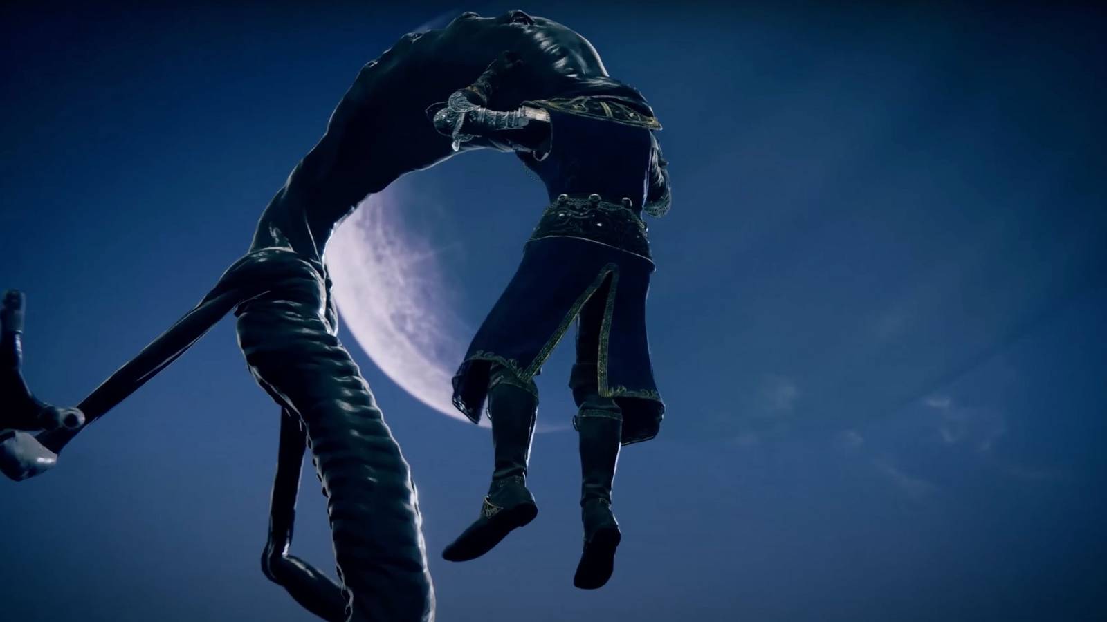 a new enemy type swallowing the player in elden ring dlc.