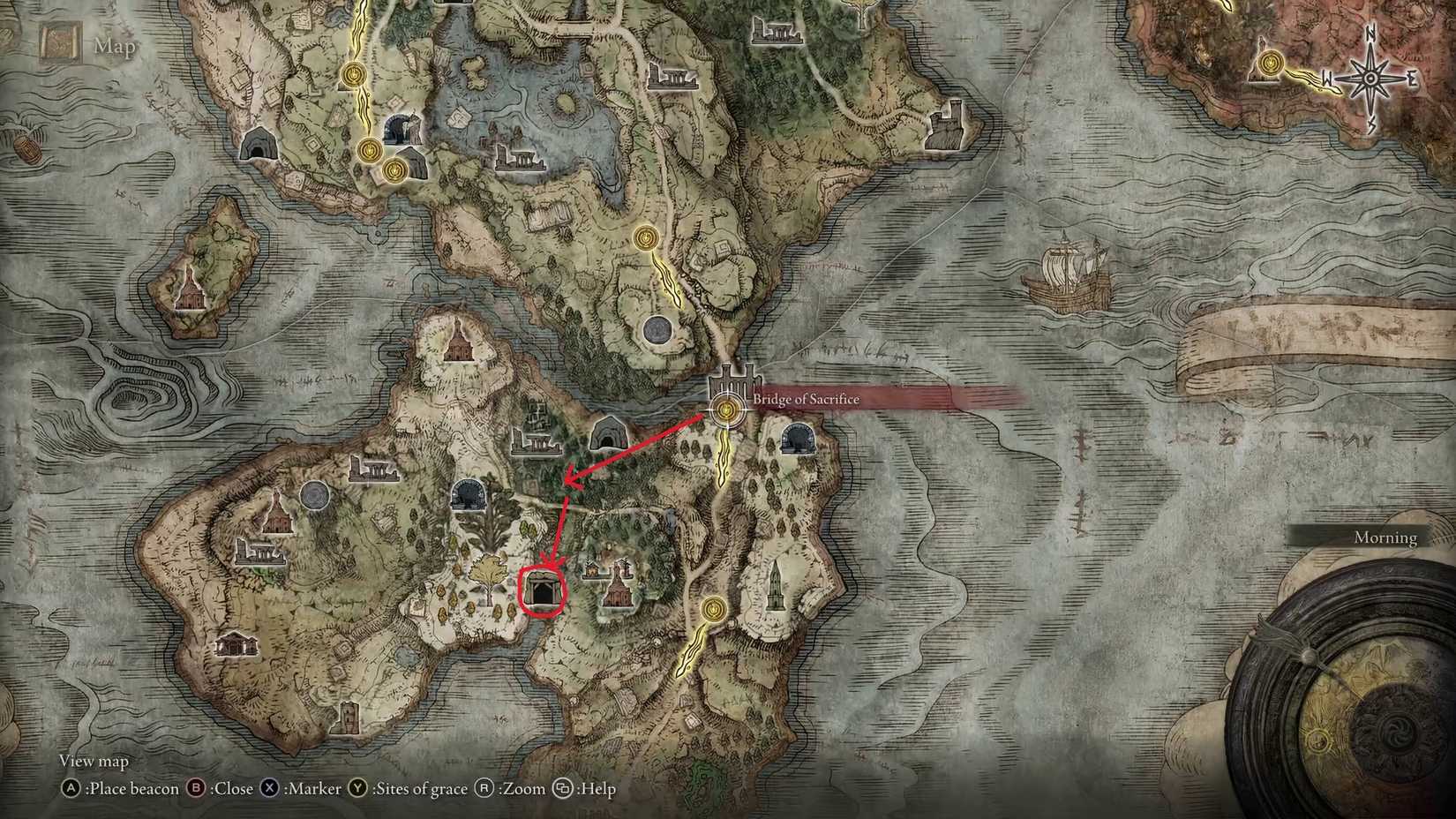 Elden Ring - Morne Tunnel location