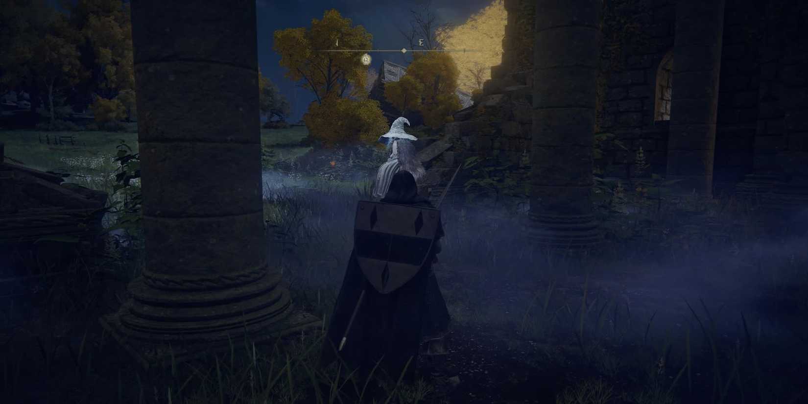 The Player Standing Near Renna In The Church Of Elleh