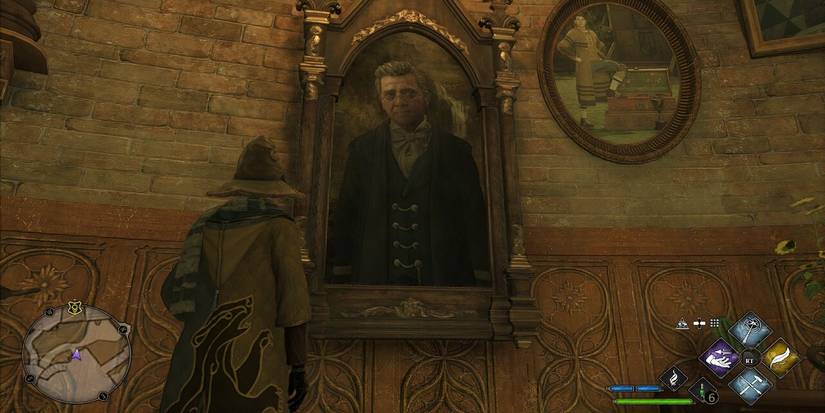 A portrait of Eldritch Diggory in Hogwarts Legacy