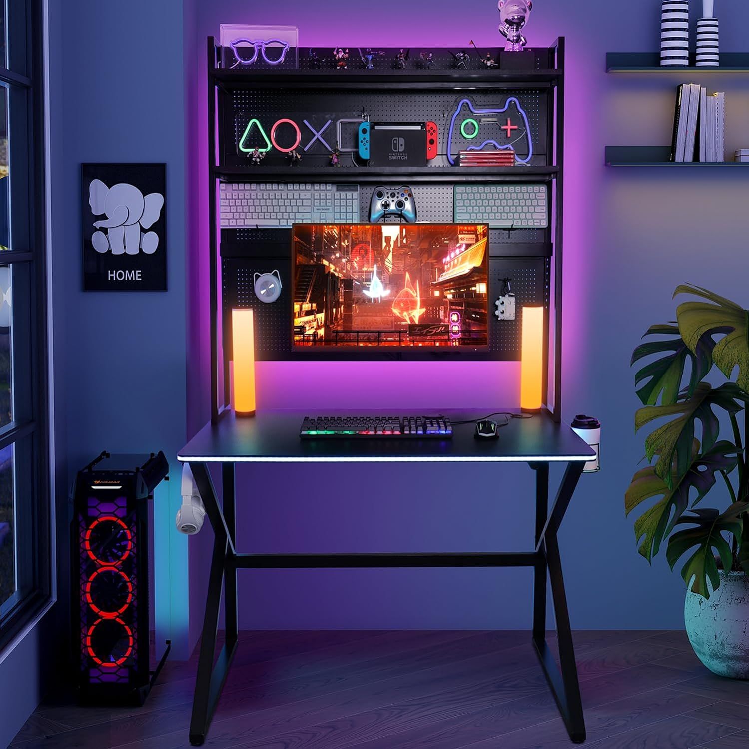 ELECWISH Multi-Functional Gaming Desk