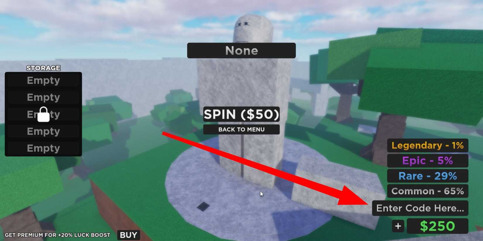 Element Battles the codes tab