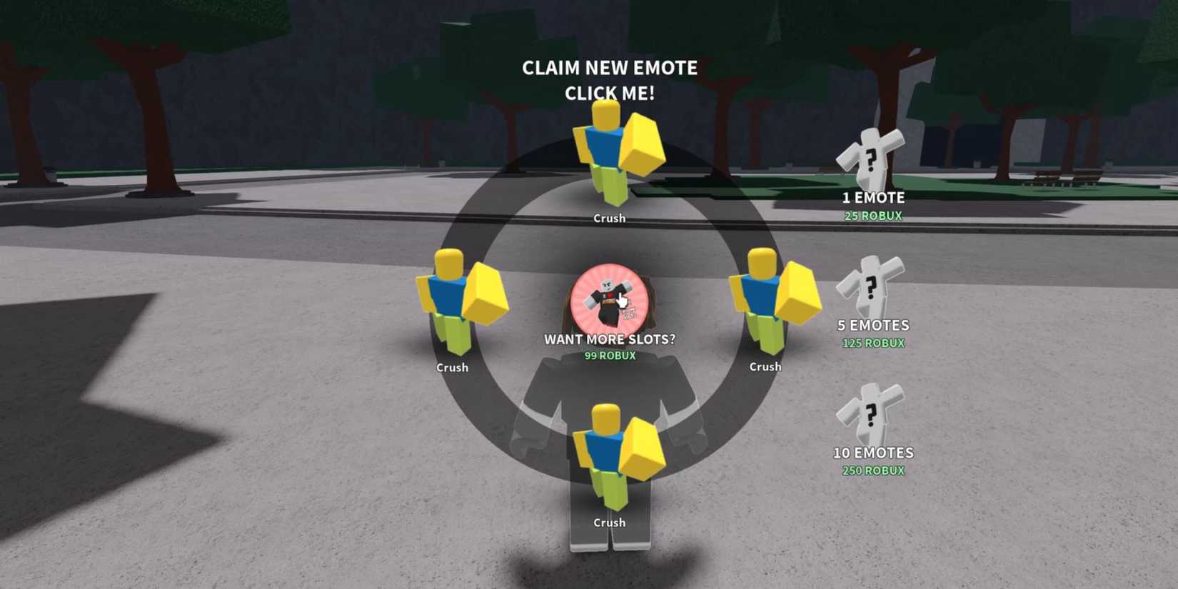 The Emote Wheel in The Strongest Battlegrounds