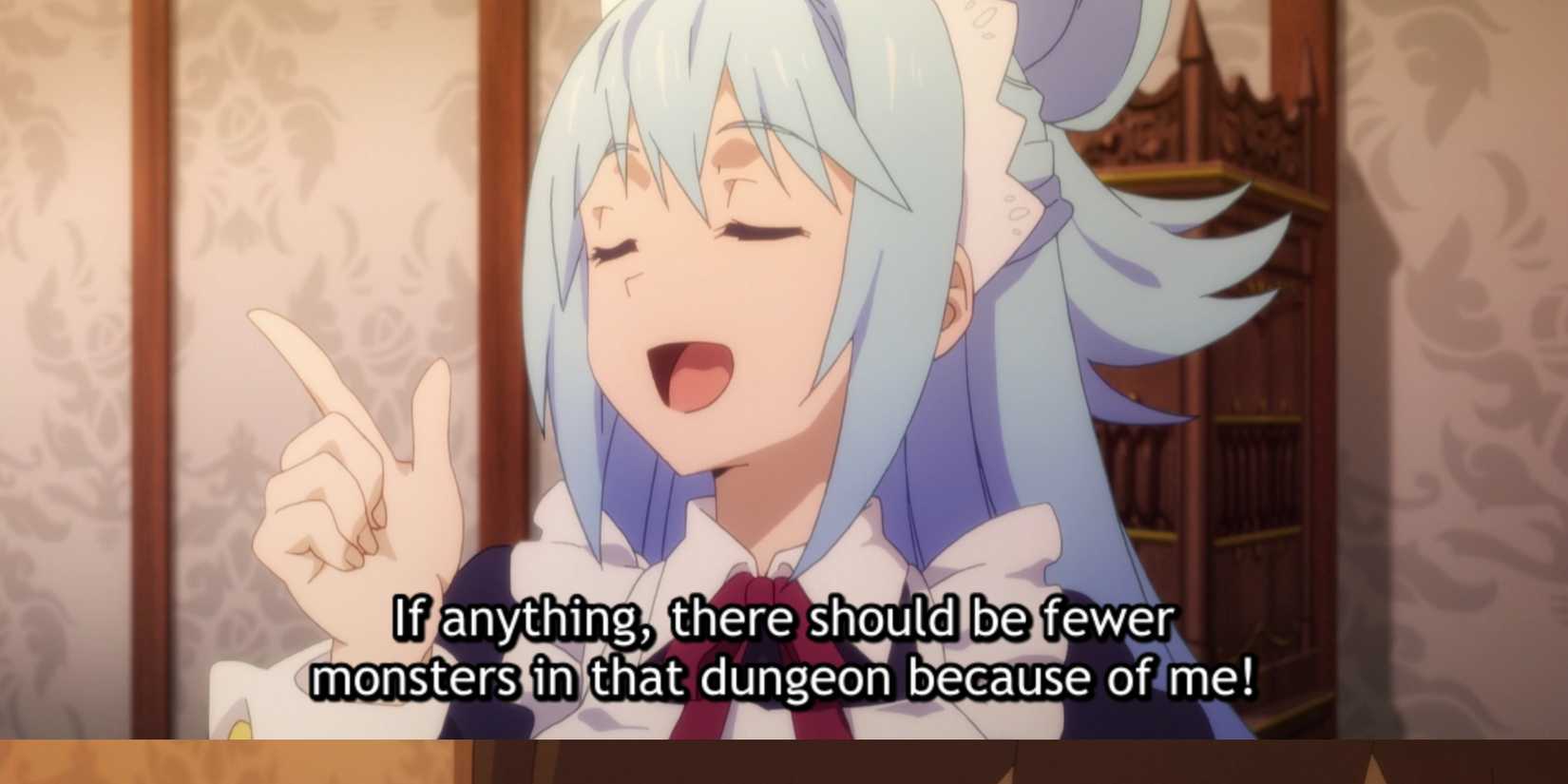 Aqua fishing for praise in Konosuba