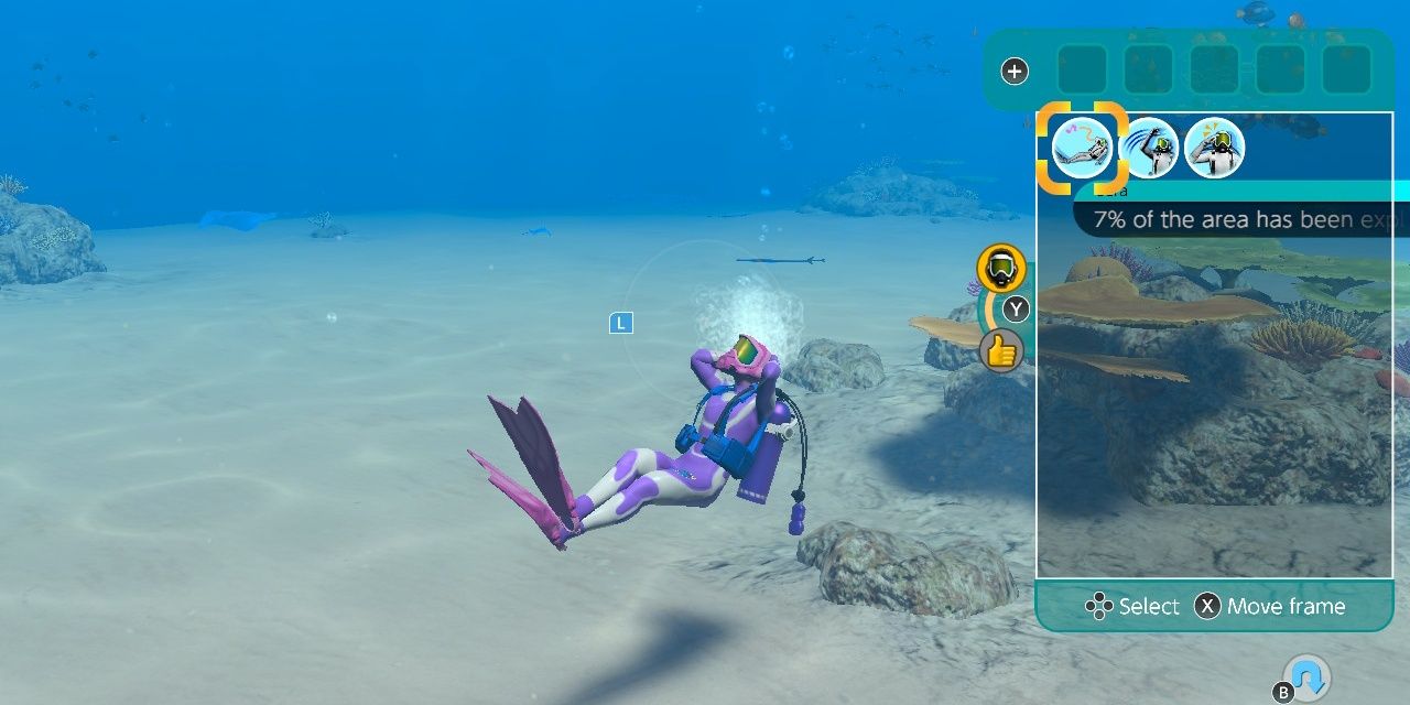 Image of an emote being used in Endless Ocean Luminous