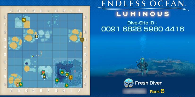 Image of an explored area in Endless Ocean Luminous