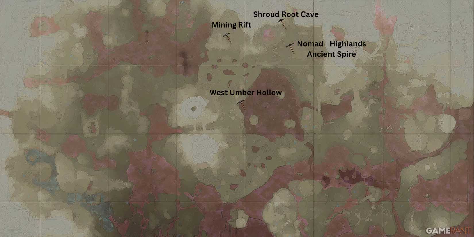 Enshrouded - Tin Ore Best Spots Map