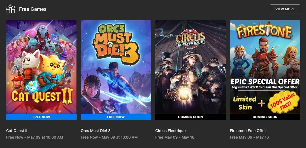 epic games store free games may 2024