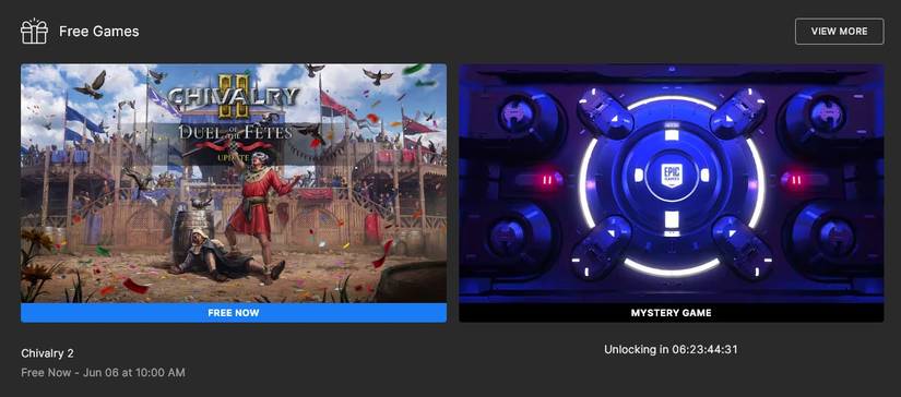 epic games store free games right now may 2024 chivalry 2